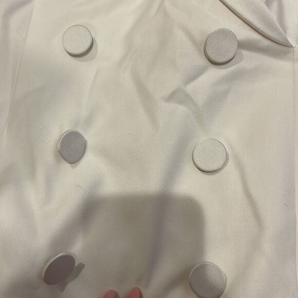 Jonathan Simkhai Asymmetric Double-breasted Blazer Dress In White - Picture 7 of 10